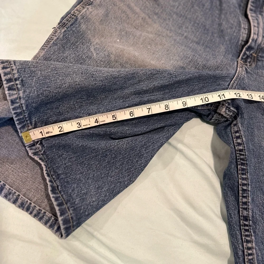 VTG Y2K Mens Sz:36L Lee Dungarees Jorts light Wash Carpenter Cargo Denim Shorts